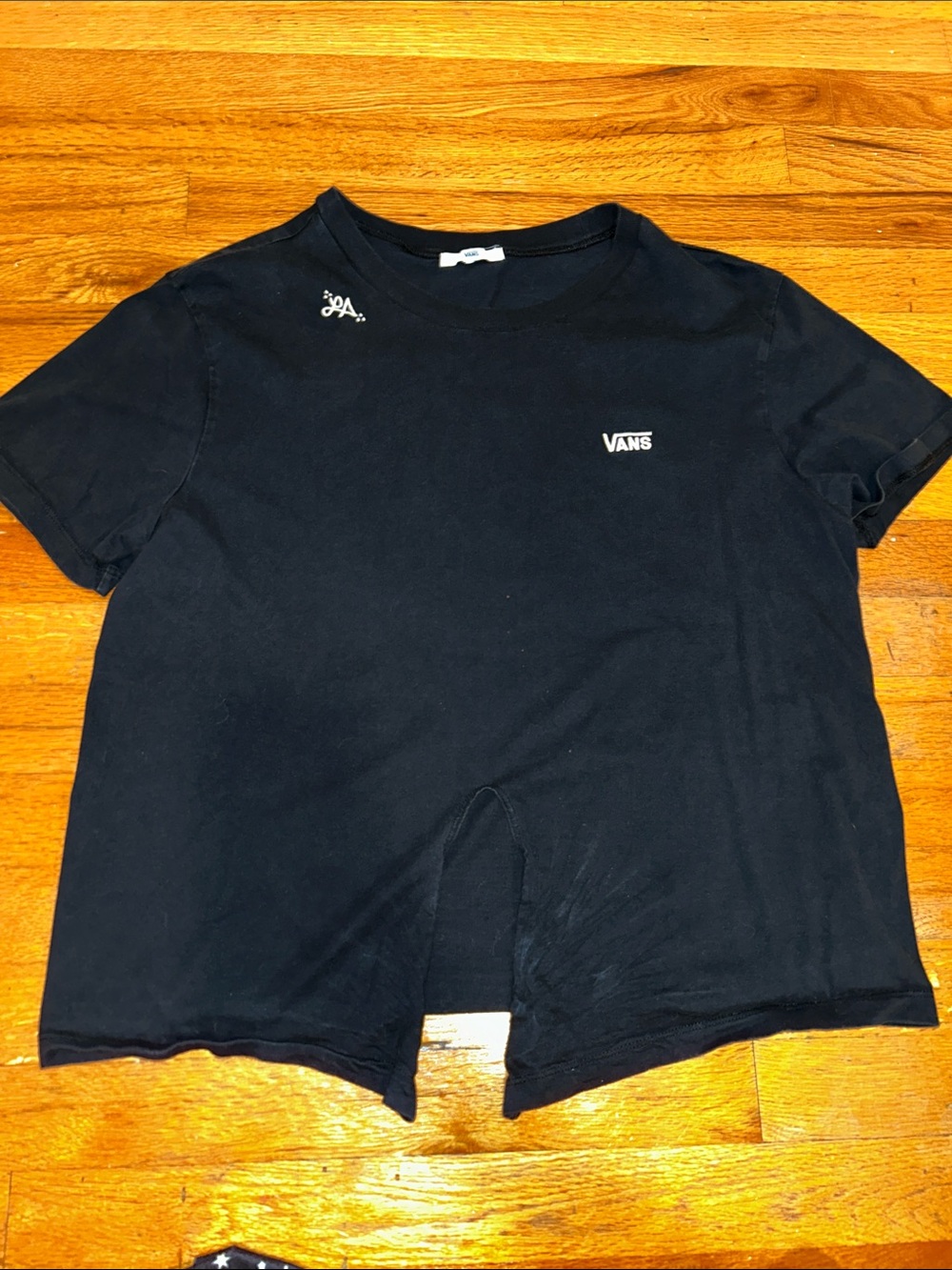 Vans Women's Navy Short Sleeve Logo Tee
